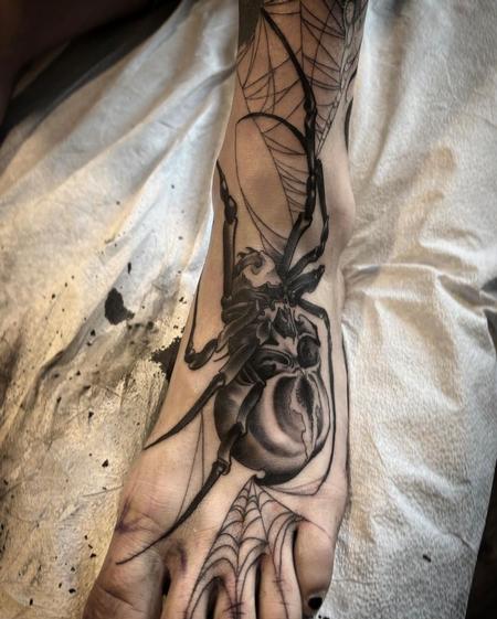 Tattoos - Billy Williams Skull Spider - 144628